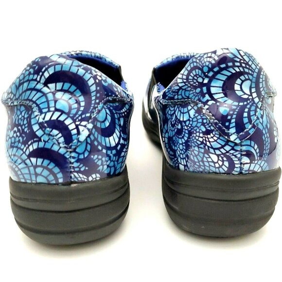 Easy Works by Easy Street Blue Paisley Slip on Clogs Shoes Women's Size 6M - Picture 4 of 12
